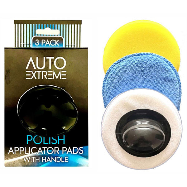 3pc Polish Applicator Pads with Handle