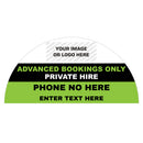 Custom Half Circle Taxi Door Sign With Logo Design 6 - MOGO