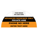Custom Half Circle Taxi Door Sign With Logo Design 6 - MOGO