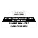 Custom Half Circle Taxi Door Sign With Logo Design 6 - MOGO