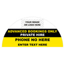 Custom Half Circle Taxi Door Sign With Logo Design 6 - MOGO