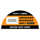 Custom Half Circle Taxi Door Sign With Logo Design 2 - MOGO