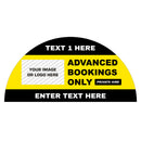 Custom Half Circle Taxi Door Sign With Logo Design 2 - MOGO