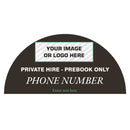 Custom Half Circle Taxi Door Sign With Logo Design 3 - MOGO