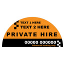 Custom Half Circle Taxi Door Sign Design 11 - MOGO