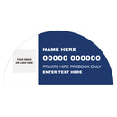 Custom Half Circle Taxi Door Sign With Logo Design 4 - MOGO