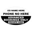 Custom Oval Taxi Door Sign - Design 6