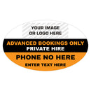 Custom Oval Taxi Door Sign With Logo Design 4 - MOGO