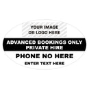 Custom Oval Taxi Door Sign With Logo Design 4 - MOGO