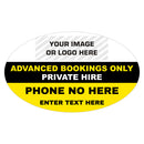 Custom Oval Taxi Door Sign With Logo Design 4 - MOGO
