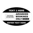 Custom Oval Taxi Door Sign With Logo Design 1 - MOGO