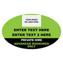 Custom Oval Taxi Door Sign With Logo Design 2 - MOGO