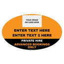 Custom Oval Taxi Door Sign With Logo Design 2 - MOGO