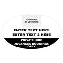 Custom Oval Taxi Door Sign With Logo Design 2 - MOGO
