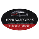 Custom Oval Taxi Door Sign Design 8 - MOGO