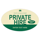 Custom Oval Taxi Door Sign Design 9 - MOGO