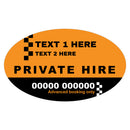 Custom Oval Taxi Door Sign - Design 10