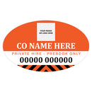 Custom Oval Taxi Door Sign With Logo Design 5 - MOGO