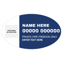 Custom Oval Taxi Door Sign With Logo Design 3 - MOGO