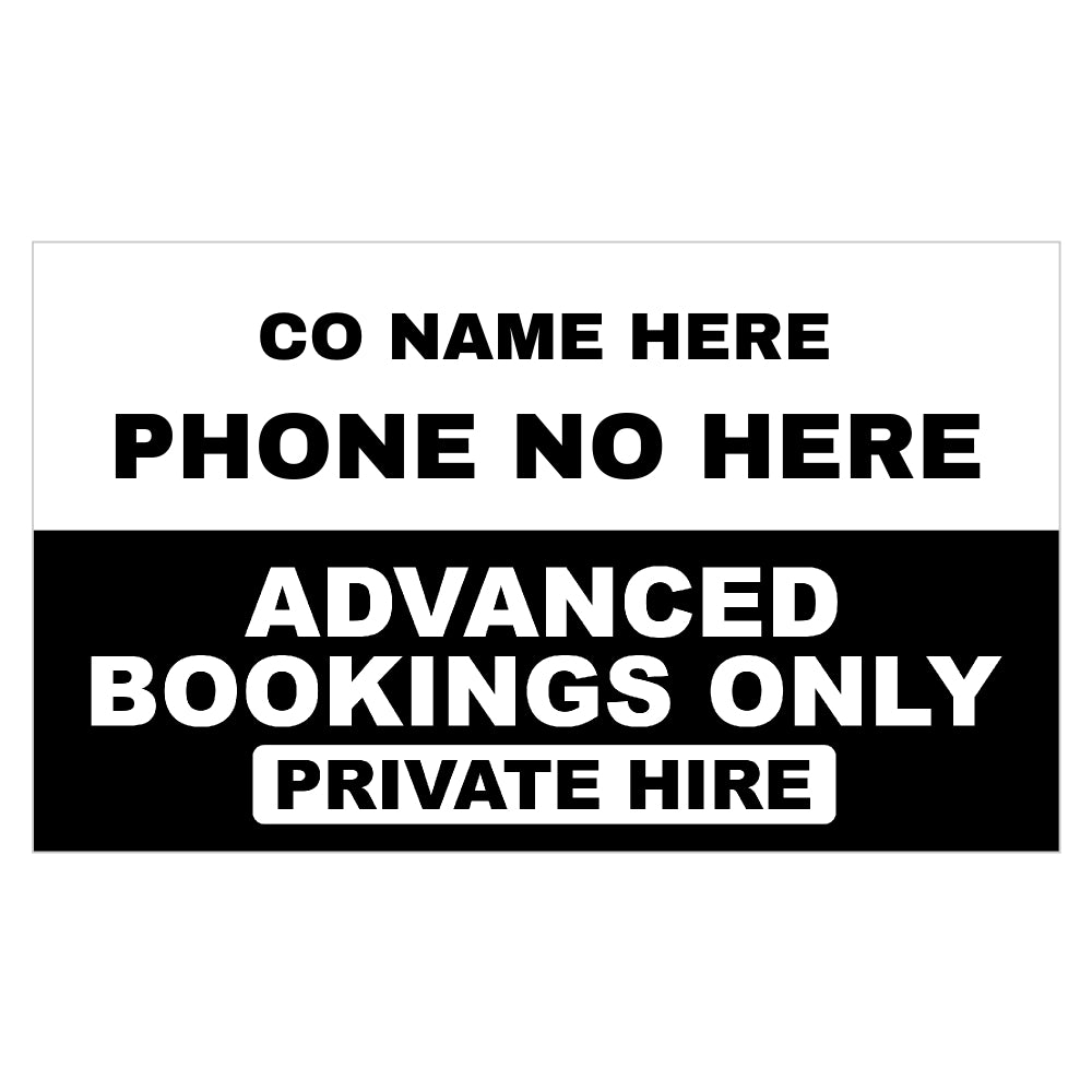 Custom Rectangle Taxi Door Sign - Design 8 | MOGO – MOGO UK