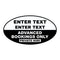 Custom Oval Taxi Door Sign - Advanced Booking Only - Taxi and Private Hire Products By MOGO