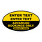 Custom Oval Taxi Door Sign - Advanced Booking Only With Magnetic Backing- Taxi Products By MOGO