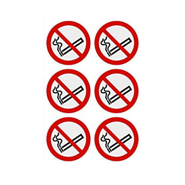 No Smoking Decals - Pack Of Six - Taxi and Private Hire Products From MOGO