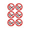 No Smoking Decals - Pack Of Six - Taxi and Private Hire Products From MOGO